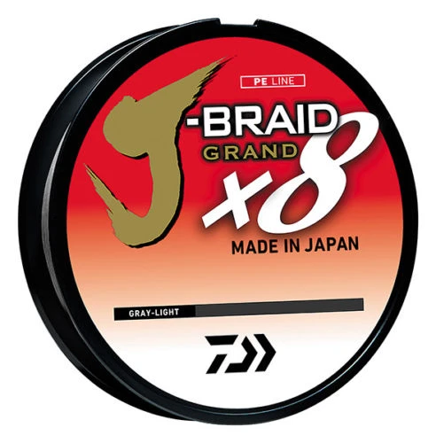 Daiwa J-Braid Grand X8 Gray Light Braided Line 1 Daiwa J-Braid Grand X8 Gray Light Braided Line