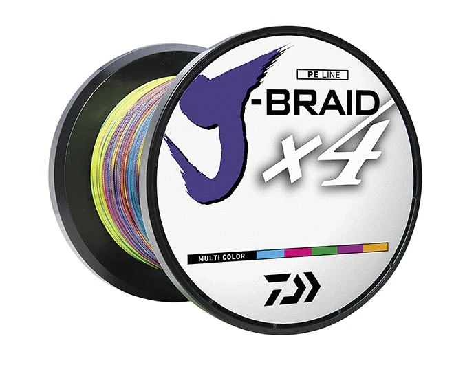 Daiwa J-Braid X4 Braided Line 550 Yards Multi-Color 1 Daiwa J-Braid X4 Braided Line 550 Yards Multi-Color