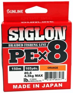 Sunline Siglon PEx8 Braid High-Vis Orange 165 Yd