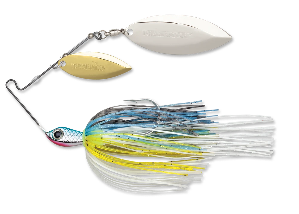Terminator Stainless Pulse Skirt Spinnerbait Double Willow 1/2 Oz. 2 Terminator Stainless Pulse Skirt Spinnerbait Double Willow 1/2 Oz. - Image 2