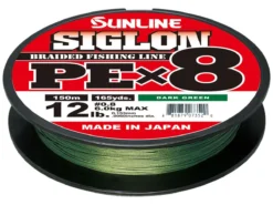 Sunline Siglon PEx8 Dark Green Braid 165 Yards Braided Fishing Line